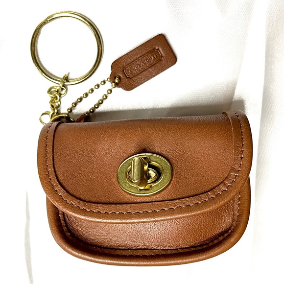 NWOT Vintage COACH City Key Fob, British Tan No. 7105 - Picture 1 of 11